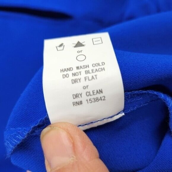 Code X Mode Nordstorm Womens Blouse Top XL Blue Ruffle Long Sleeve Feminine - Picture 9 of 10